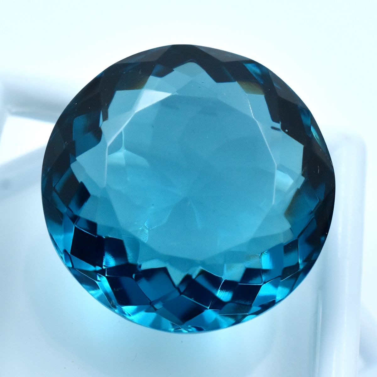 Blue Grandidierite Round Cut 70.10 Carat CERTIFIED Lab-Created Loose Gemstone