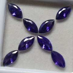 30 Pcs Natural Purple Tanzanite CERTIFIED Marquise Cut Loose Gemstone 10x5mm Lot