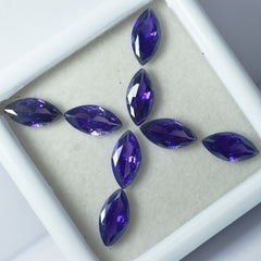 30 Pcs Natural Purple Tanzanite CERTIFIED Marquise Cut Loose Gemstone 10x5mm Lot