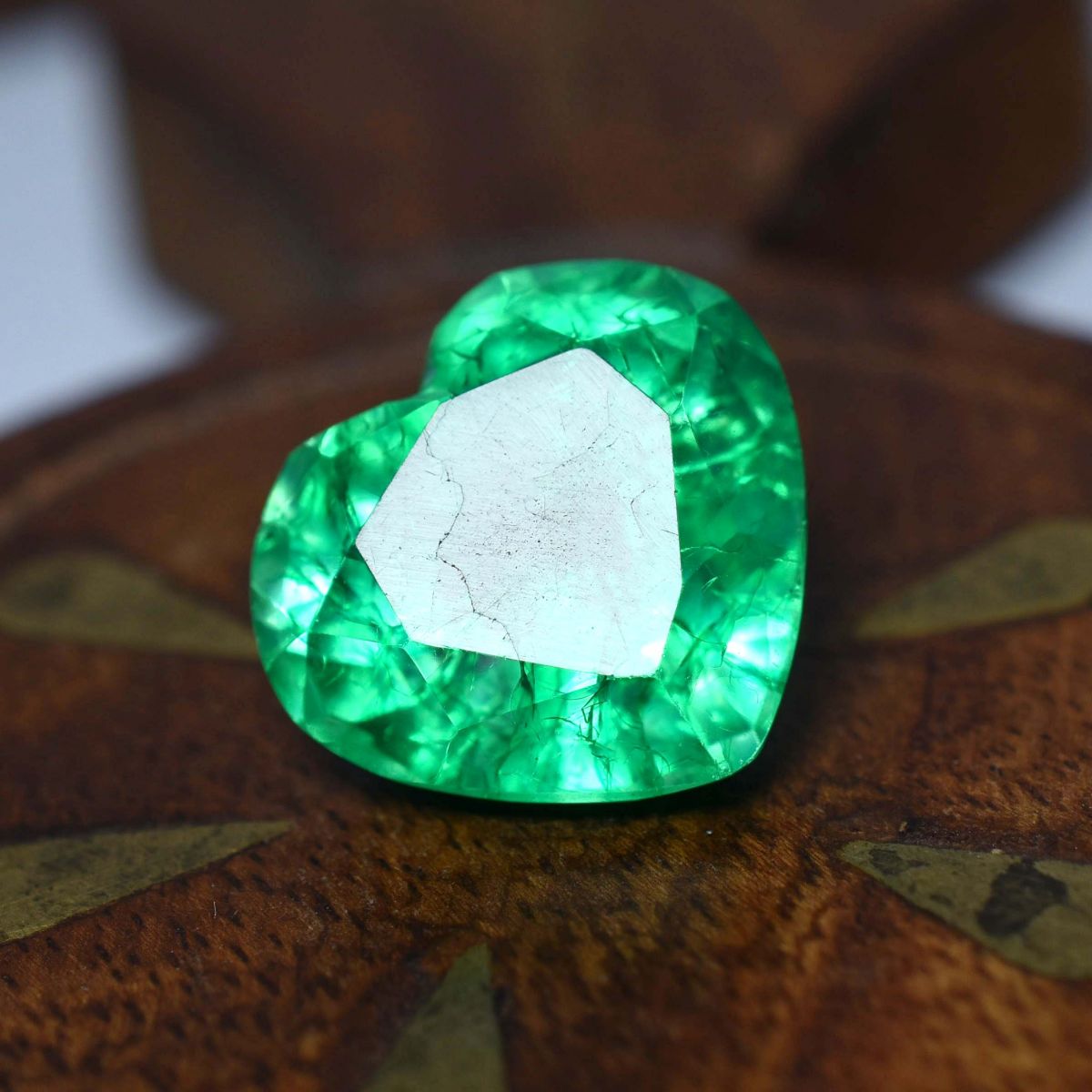 9.60 Ct Natural Emerald Green Heart Cut CERTIFIED Loose Gemstone