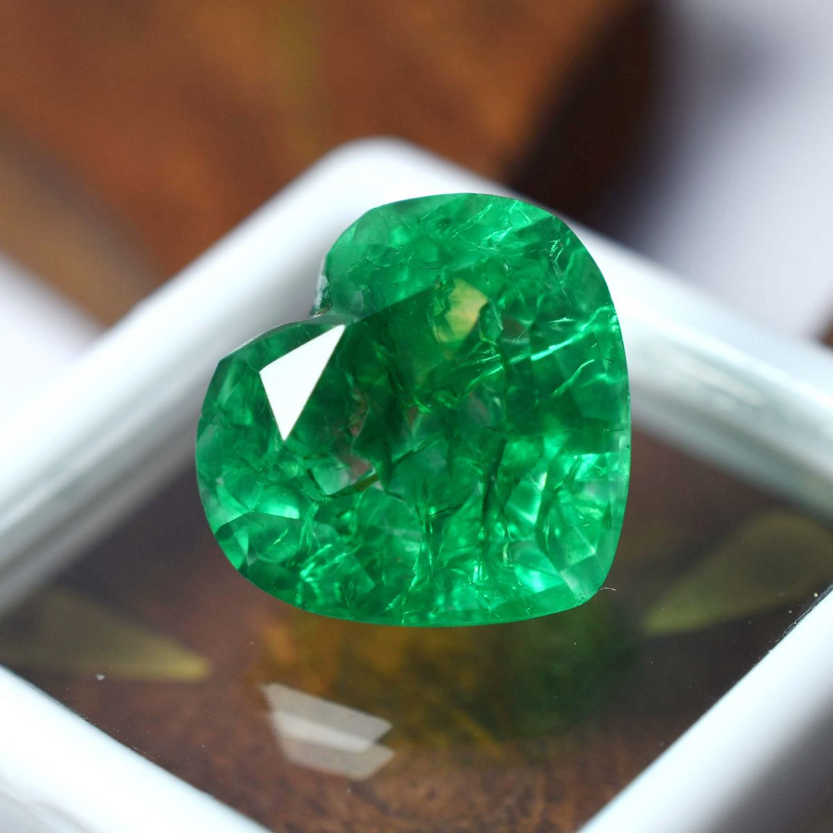 9.60 Ct Natural Emerald Green Heart Cut CERTIFIED Loose Gemstone