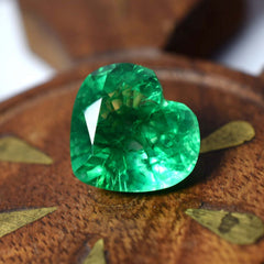 9.60 Ct Natural Emerald Green Heart Cut CERTIFIED Loose Gemstone