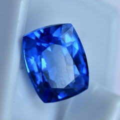 Natural Rare Tanzanite 10.25Ct Loose Gemstone CERTIFIED Perfect Blue Cushion Cut