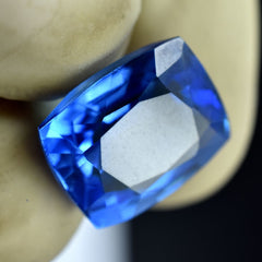 Genuine Blue Cushion Cut 10.75 Ct Natural Tanzanite Loose Gemstone CERTIFIED.