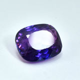 5.60 Ct Natural Purple Tanzanite Cushion Cut Gemstone on White Background - Certified