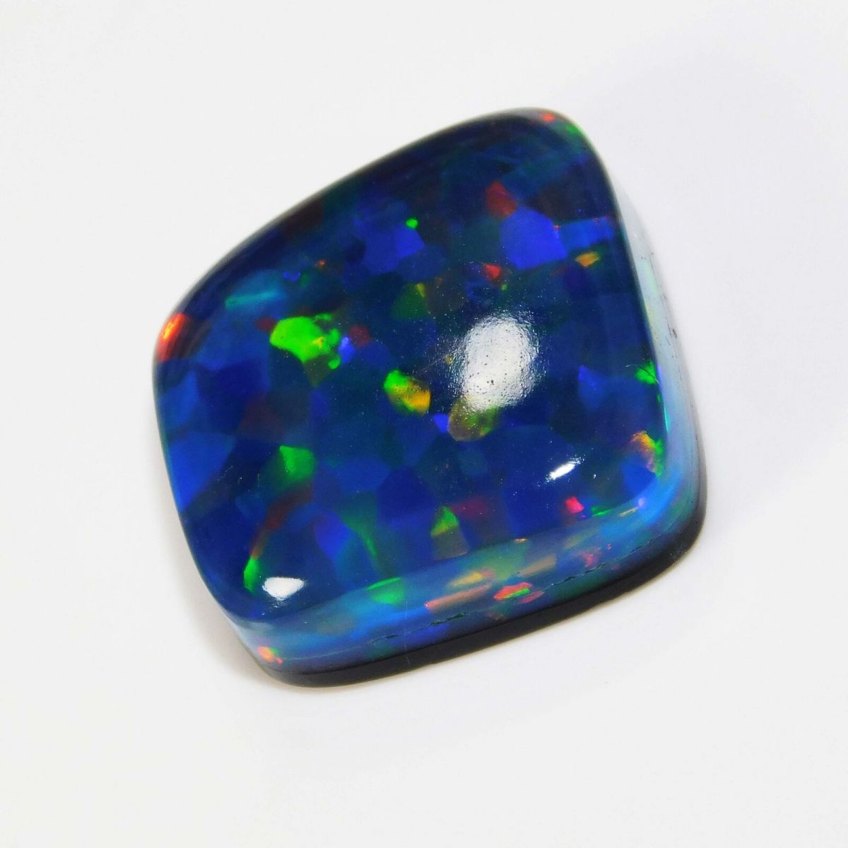 16 Ct DOUBLET Fire Opal  CABOCHON SHAPE Multicolor Loose Gemstone  CERTIFIED