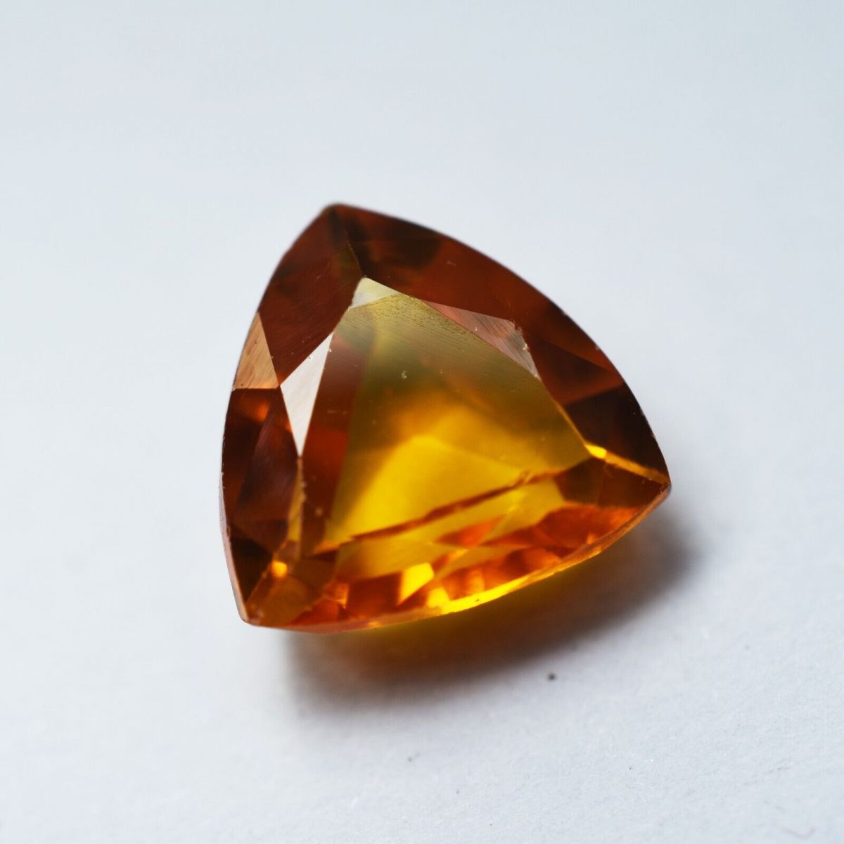 4.90 Ct NATURAL Trillion Cut CERTIFIED Beautiful Loose Gemstones Orange SAPPHIRE