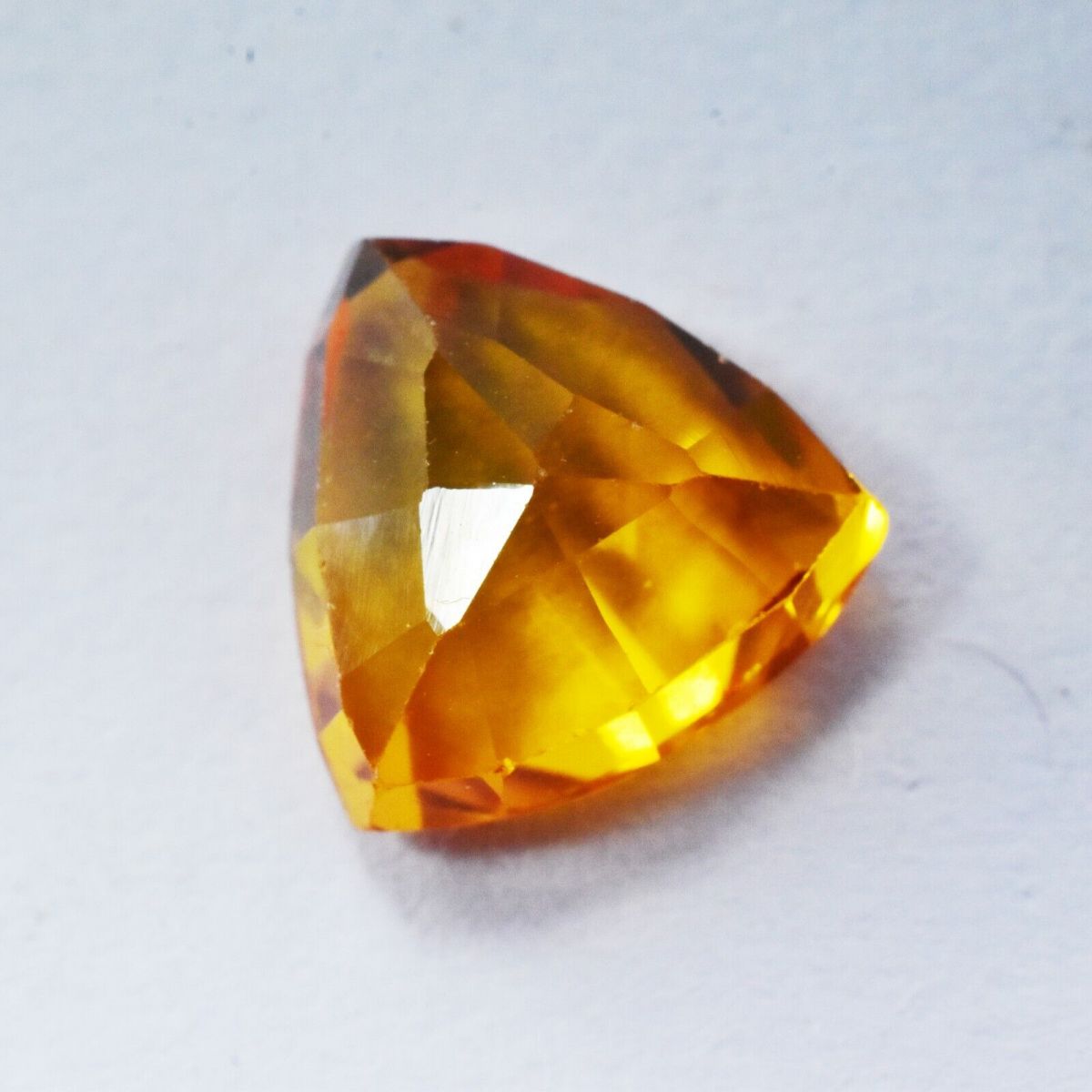 4.90 Ct NATURAL Trillion Cut CERTIFIED Beautiful Loose Gemstones Orange SAPPHIRE