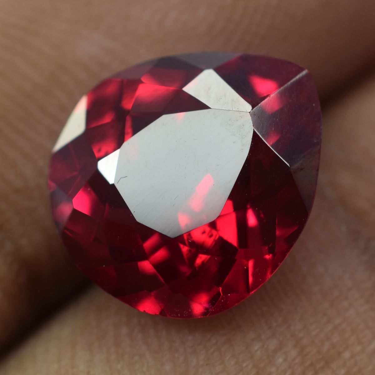 5.15 Ct NATURAL Loose Gemstone RUBY Pear Shape CERTIFIED Pigeon Blood Red