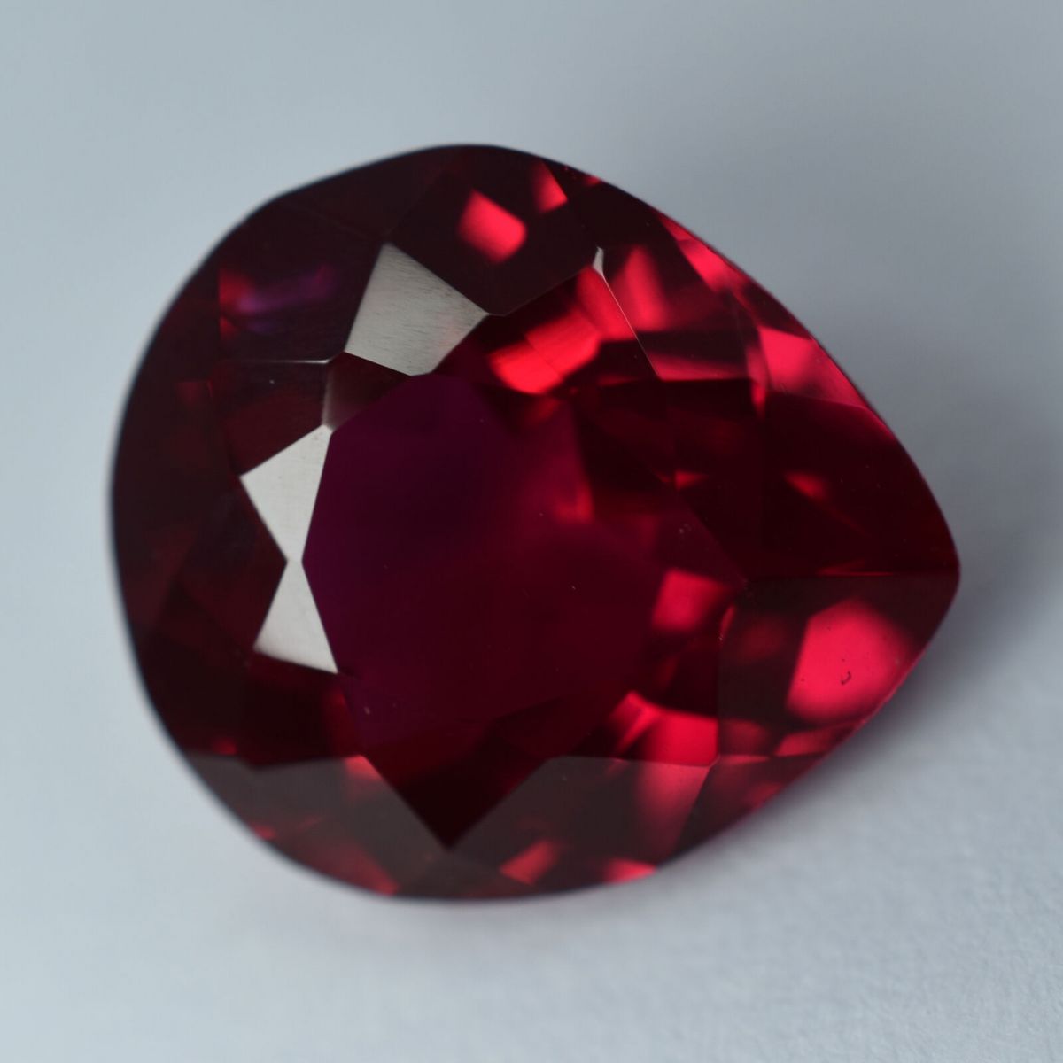 5.15 Ct NATURAL Loose Gemstone RUBY Pear Shape CERTIFIED Pigeon Blood Red