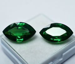 NATURAL Tsavorite Garnet Marquise Shape Green 16.10 Ct CERTIFIED Loose Gemstone