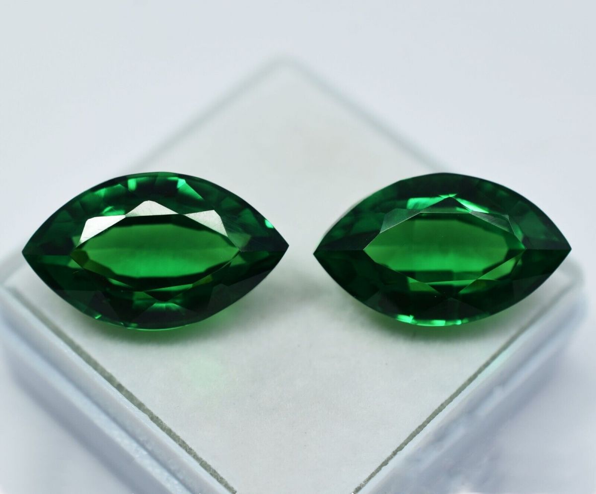 NATURAL Tsavorite Garnet Marquise Shape Green 16.10 Ct CERTIFIED Loose Gemstone