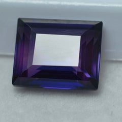 7.50 Ct NATURAL Tanzanite Purple Emerald Shape CERTIFIED Loose Gemstone