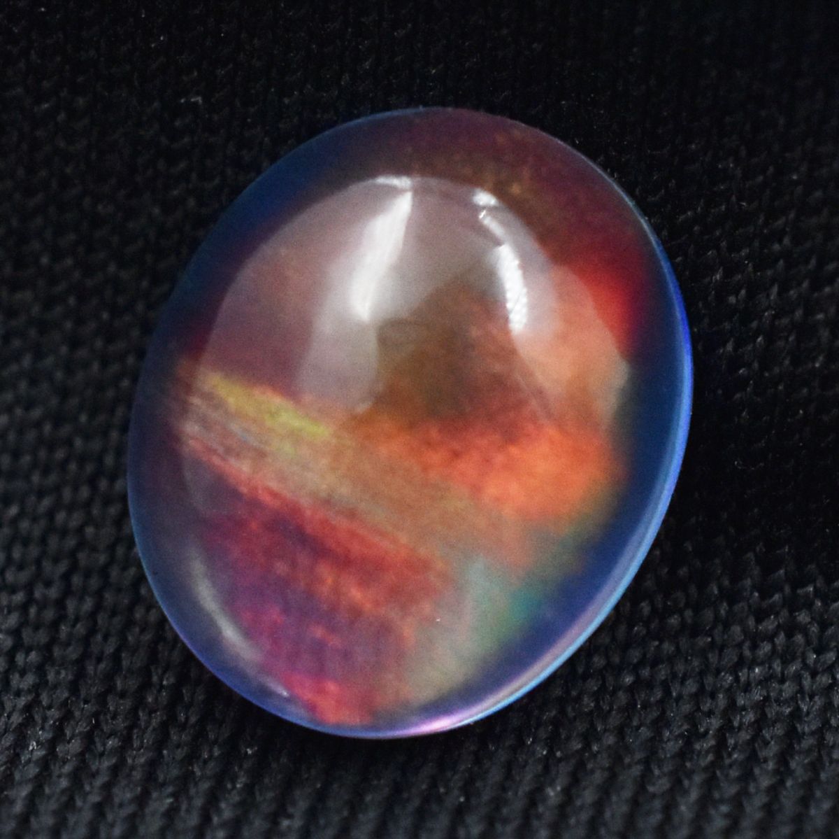 CERTIFIED Natural Opal Multi-Color 3.80 Ct Oval Shape Ethiopian Loose Gemstone