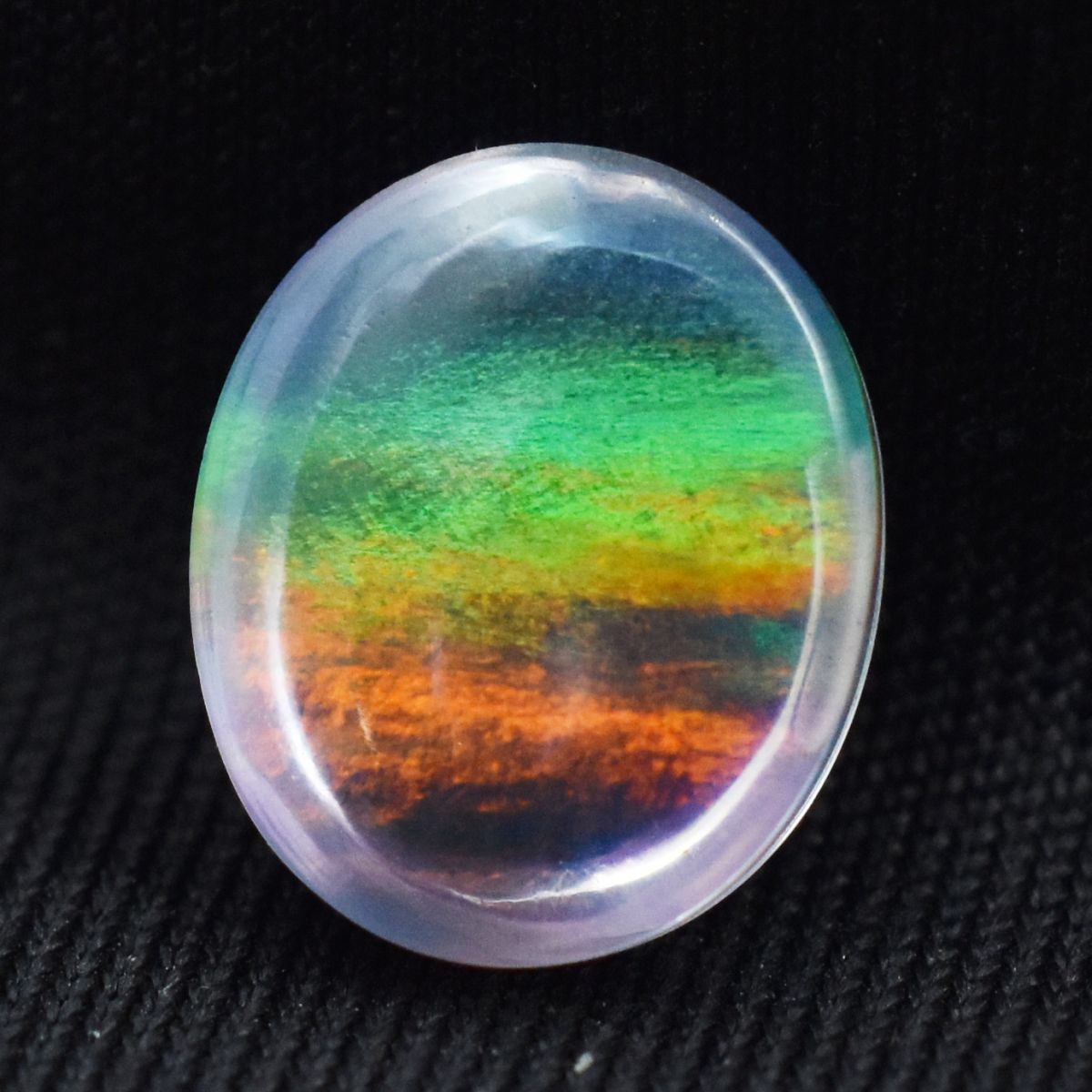 CERTIFIED Natural Opal Multi-Color 3.80 Ct Oval Shape Ethiopian Loose Gemstone