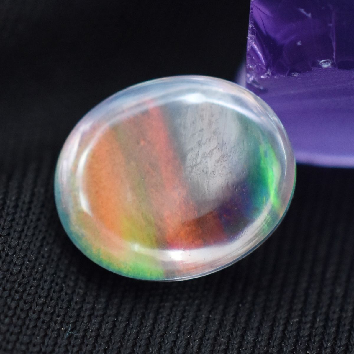 CERTIFIED Natural Opal Multi-Color 3.80 Ct Oval Shape Ethiopian Loose Gemstone