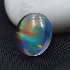 CERTIFIED Natural Opal Multi-Color 3.80 Ct Oval Shape Ethiopian Loose Gemstone