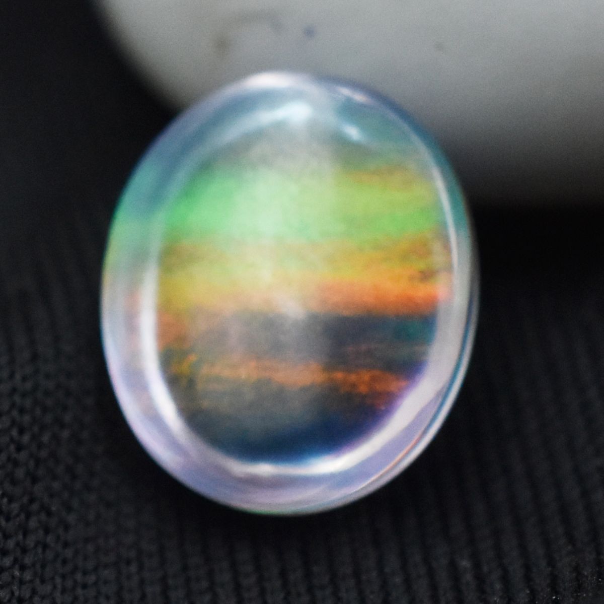 CERTIFIED Natural Opal Multi-Color 3.80 Ct Oval Shape Ethiopian Loose Gemstone