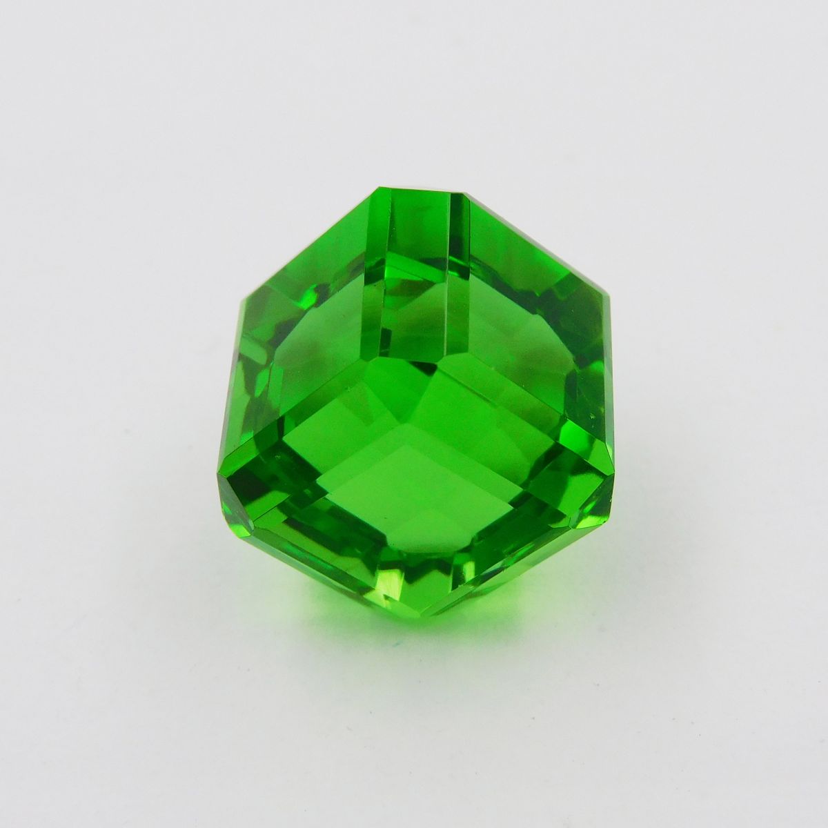 A+ CERTIFIED Rare Green Peridot Cube Shape 61.10 Ct Loose Gemstone Big Size