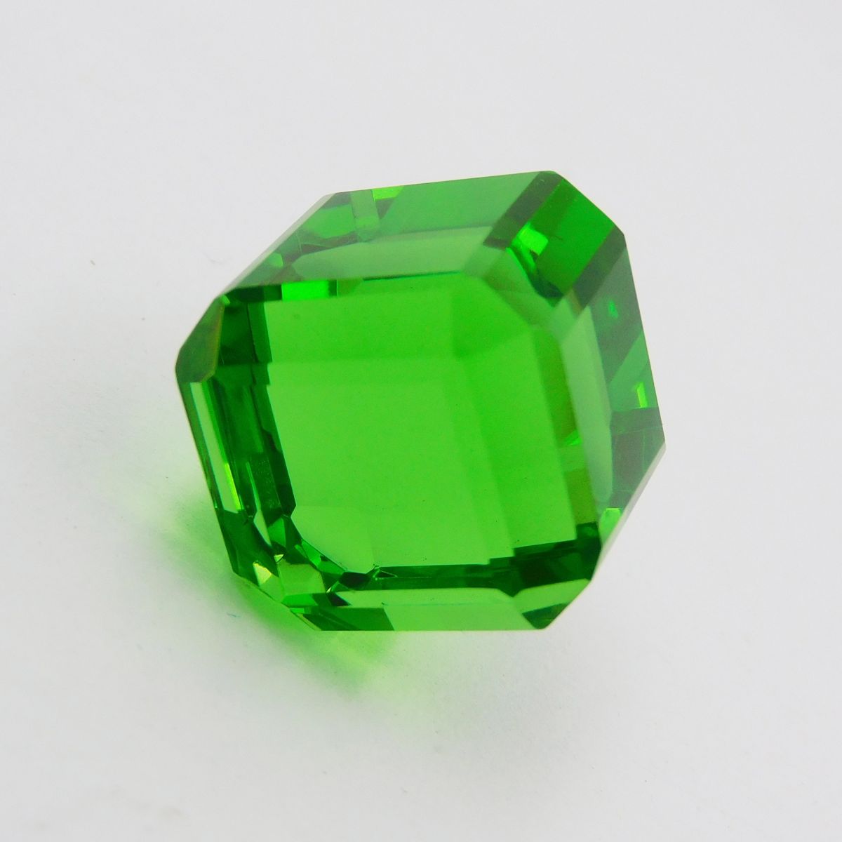 A+ CERTIFIED Rare Green Peridot Cube Shape 61.10 Ct Loose Gemstone Big Size