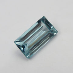 16.20 Ct Natural Blue Aquamarine Perfect Baguette Cut CERTIFIED Loose Gemstone