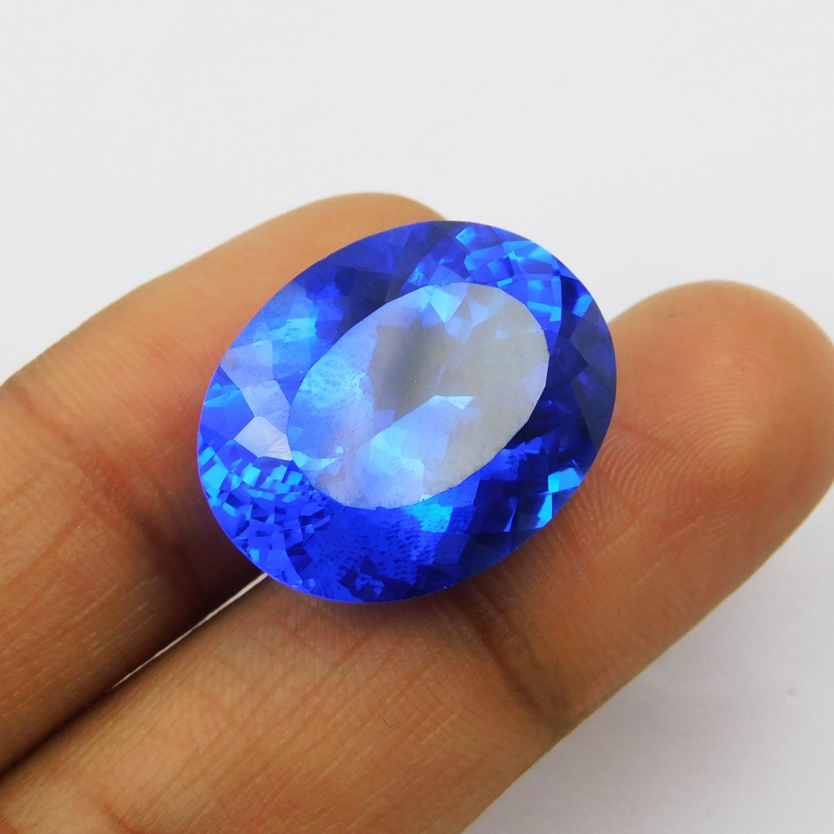 28.35 Ct Natural Blue Tanzanite Oval Cut CERTIFIED Loose Gemstone