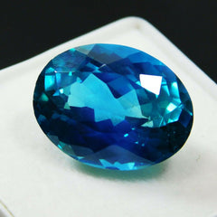 Blue Green Oval Cut 12 Carat Natural Sapphire CERTIFIED Loose Gemstone Ring Size