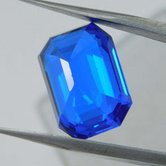 Blue Emerald Shape Natural Sapphire 8.63 Ct Certified Excellent Loose Gemstone