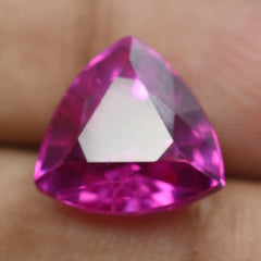 CERTIFIED Pink Ceylon Sapphire 11.05 Carat Natural Trillion Cut Loose Gemstone