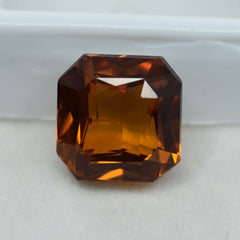 Square Cut 7.95 Ct Natural Ceylon Sapphire Orange Rare Loose Gemstone CERTIFIED