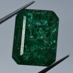 7.25 Ct CERTIFIED Emerald Cut Natural Green Emerald Pendant Size Loose Gemstone