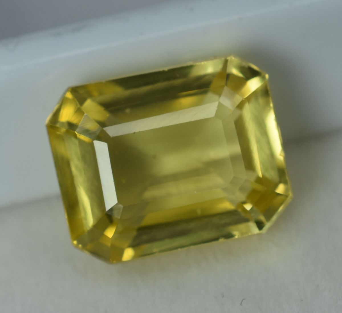 9.15 Ct Genuine Yellow Sapphire Emerald Cut Natural Loose Gemstone CERTIFIED