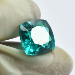 10.40 Ct NATURAL Green Garnet Square Cushion Cut Best CERTIFIED Loose Gemstone