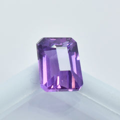 3.70 Ct Natural Emerald Cut Purple Tanzanite CERTIFIED Loose Gemstone