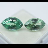 pair of Marquise bluish green gemstone 