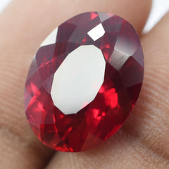 NATURAL Red RUBYOval Cut 13.60 Ct CERTIFIED Loose Gemstone Ring Size