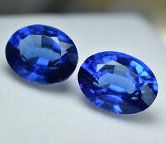 18.30 Ct NATURAL Tanzanite Blue OVAL Shape Loose CERTIFIED   Gemstone Pair