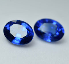 18.30 Ct NATURAL Tanzanite Blue OVAL Shape Loose CERTIFIED   Gemstone Pair