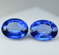 18.30 Ct NATURAL Tanzanite Blue OVAL Shape Loose CERTIFIED   Gemstone Pair