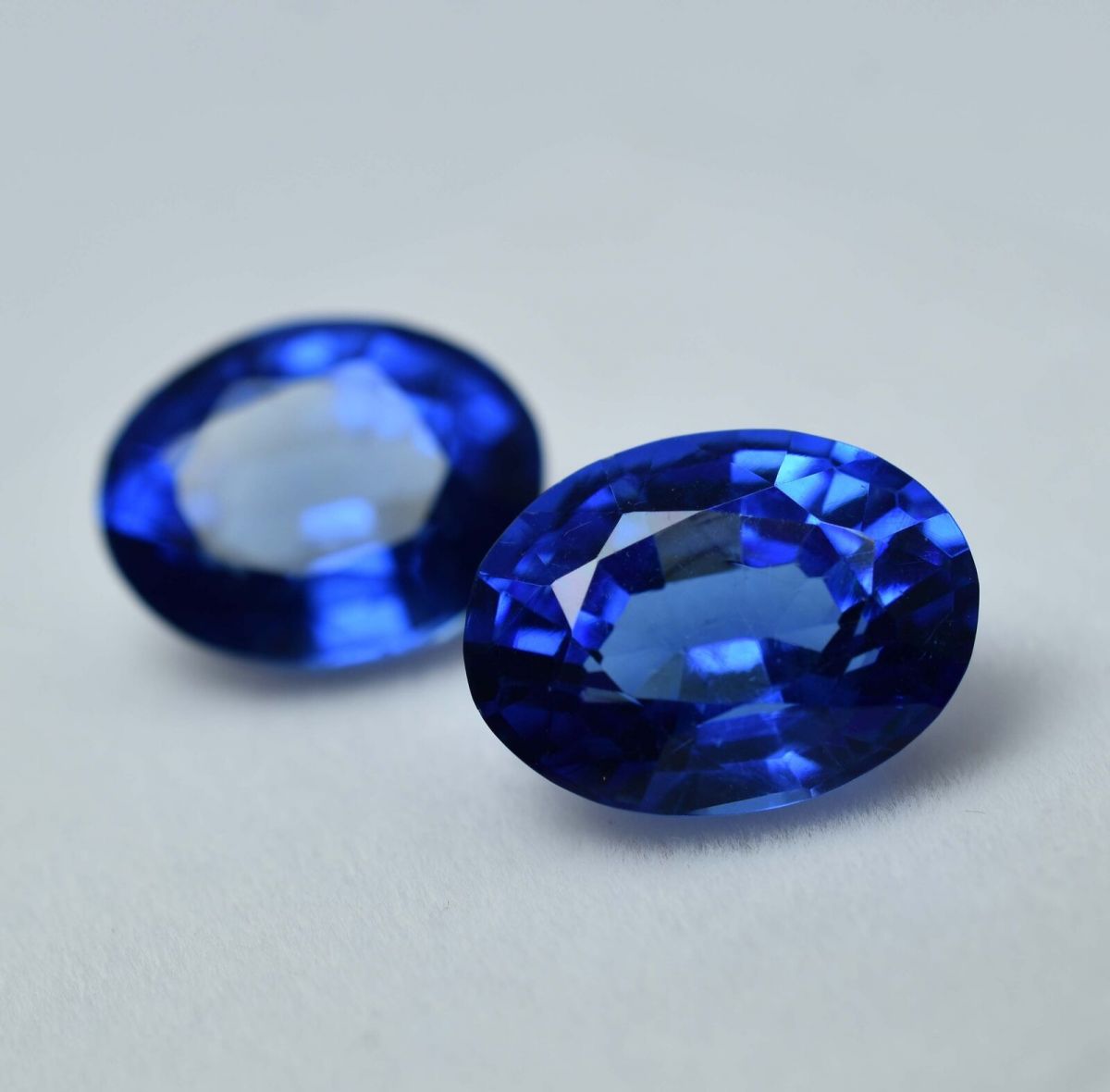 18.30 Ct NATURAL Tanzanite Blue OVAL Shape Loose CERTIFIED   Gemstone Pair