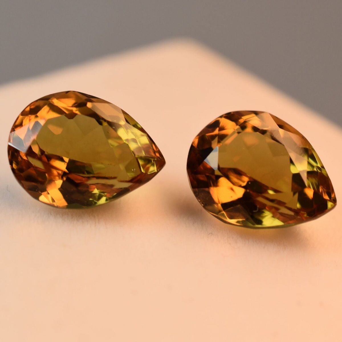 16 Ct A+ Natural Alexandrite Color Change Pear Cut CERTIFIED Loose Gemstone Pair