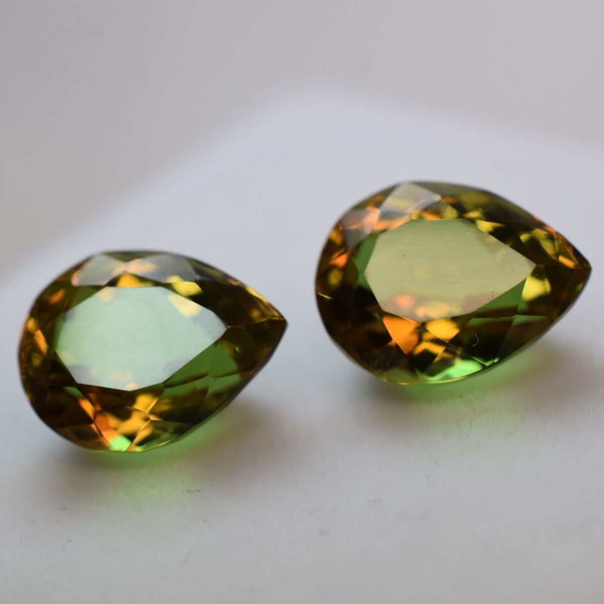 16 Ct A+ Natural Alexandrite Color Change Pear Cut CERTIFIED Loose Gemstone Pair