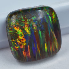 Opal  9.70 Ct Square Cut Natural Multi-Color CERTIFIED Loose Gemstone