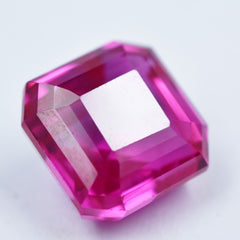 Natural Pink Ruby 14.15 Carat Square Shape CERTIFIED Loose Gemstone