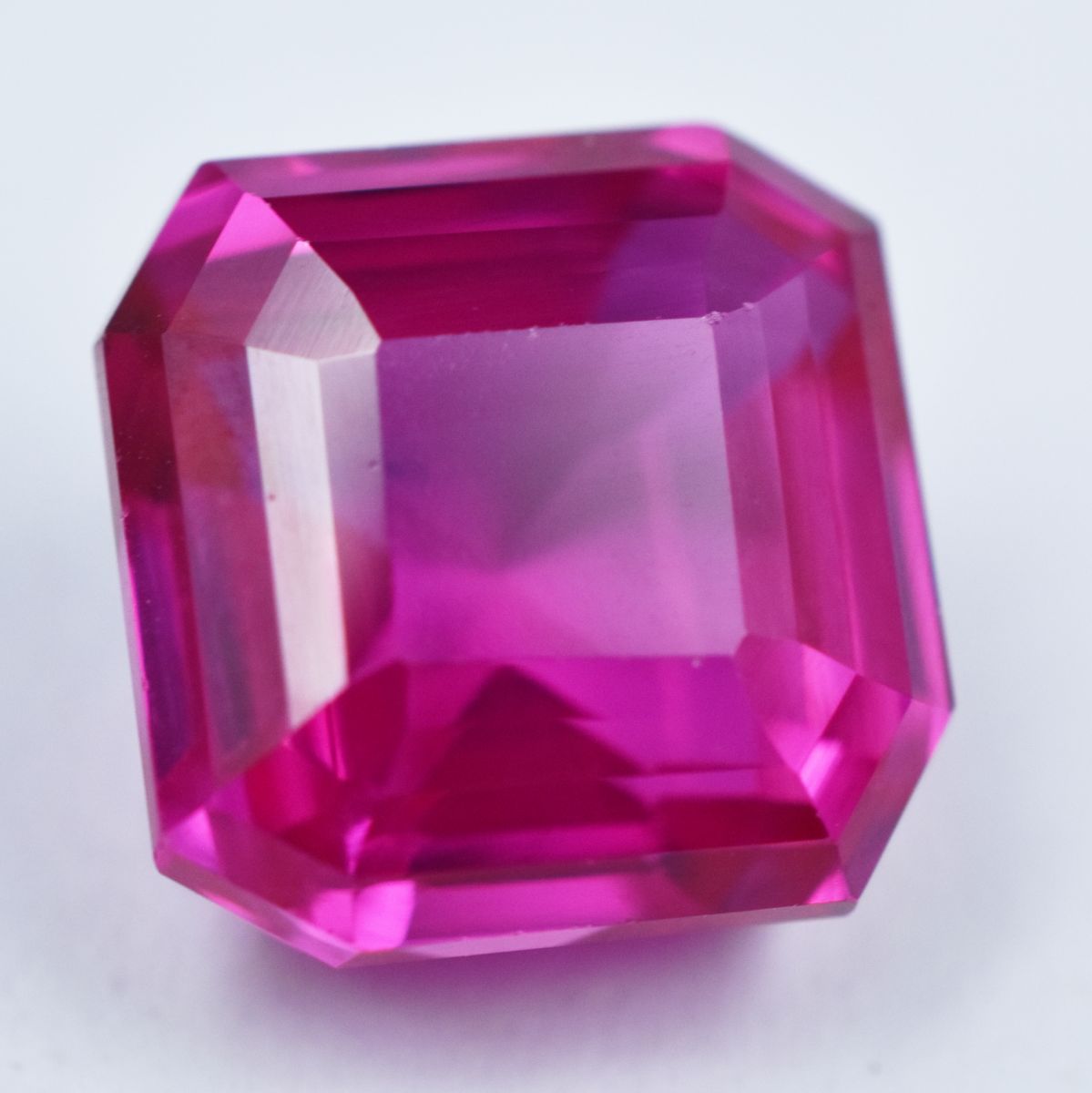 Natural Pink Ruby 14.15 Carat Square Shape CERTIFIED Loose Gemstone