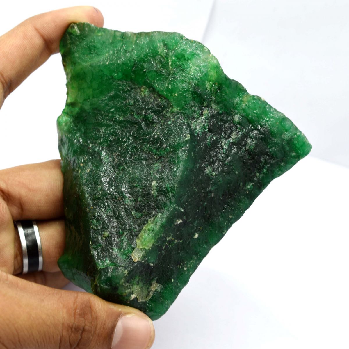 240.35 Ct Natural Emerald Green Rough Uncut Huge Size CERTIFIED Loose Gemstone