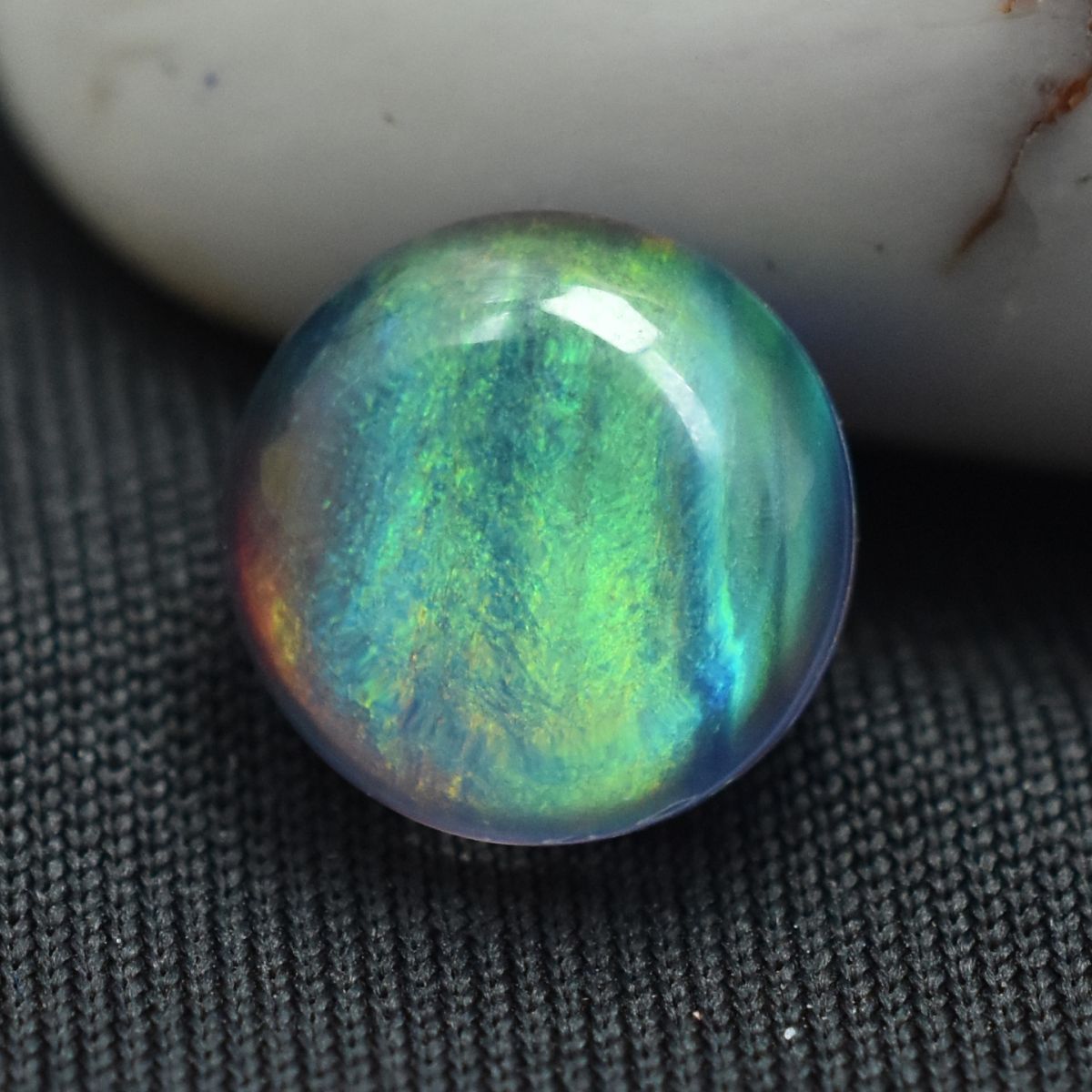 CERTIFIED 3.60 Ct Natural Boulder Opal Doublet Round Shape Loose Gemstone