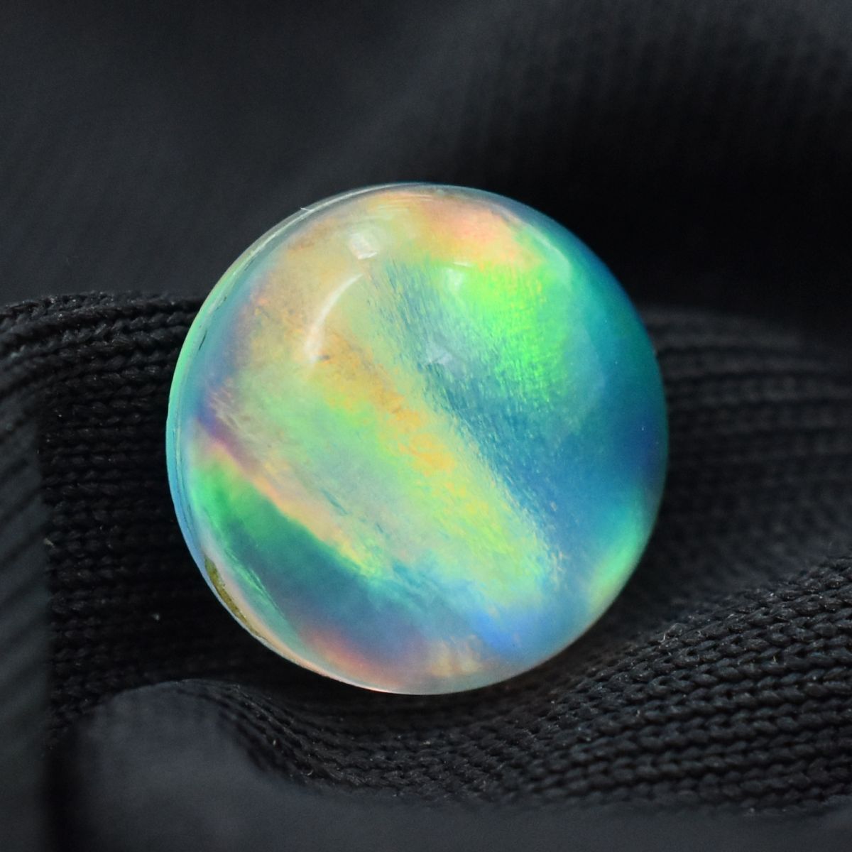 CERTIFIED 3.60 Ct Multi-Color Opal Natural Round Cut Ring Size Loose Gemstone