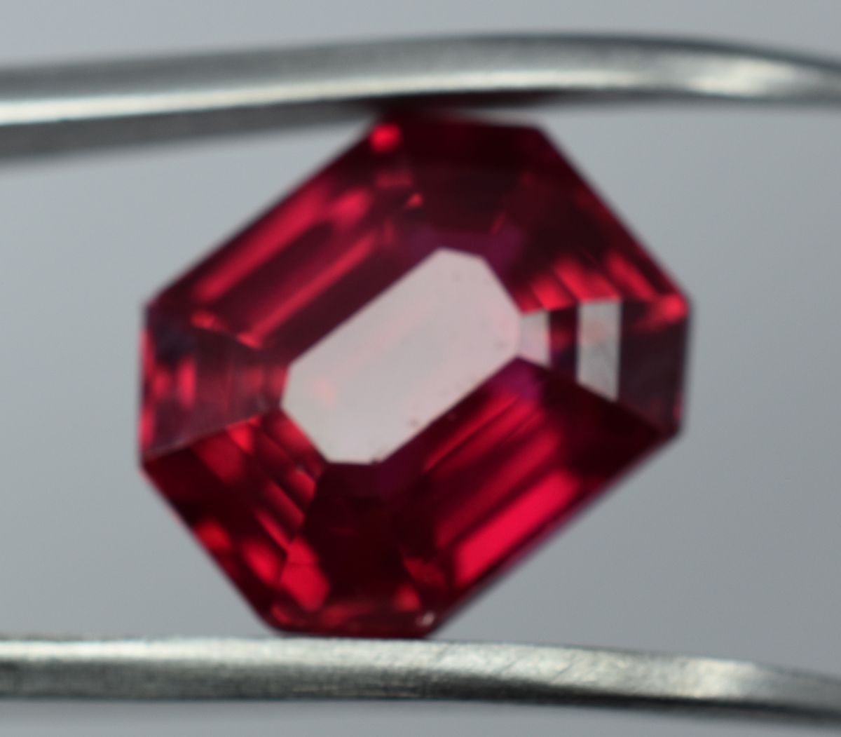 Natural 10.23 Carat Red Ruby Emerald Shape Loose Gemstone CERTIFIED