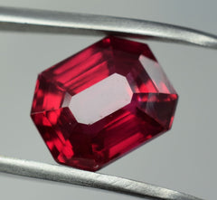 Natural 10.23 Carat Red Ruby Emerald Shape Loose Gemstone CERTIFIED